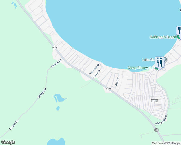 map of restaurants, bars, coffee shops, grocery stores, and more near 45 Tall Pine Street in Elizabethtown