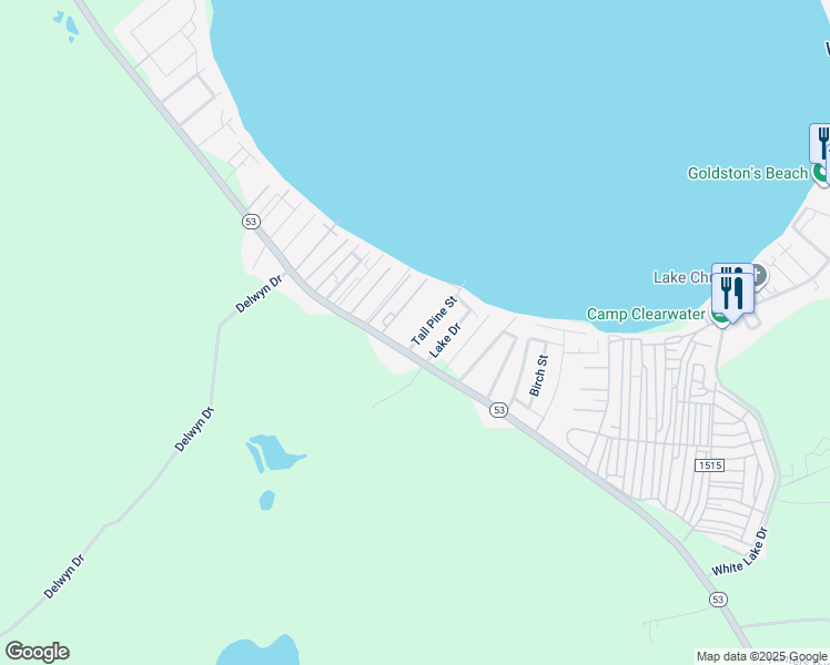 map of restaurants, bars, coffee shops, grocery stores, and more near 45 Tall Pine Street in Elizabethtown