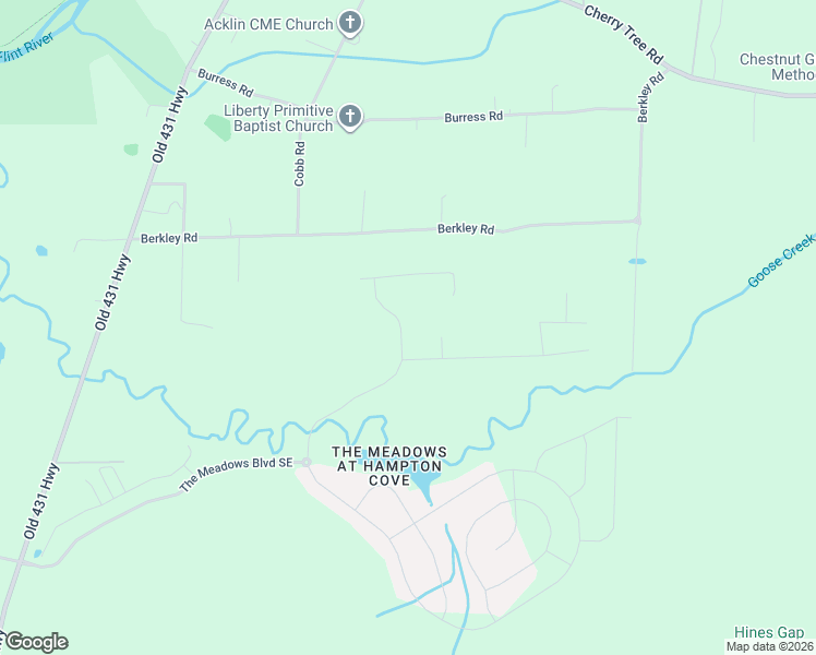 map of restaurants, bars, coffee shops, grocery stores, and more near 369 Berkley Road in Gurley