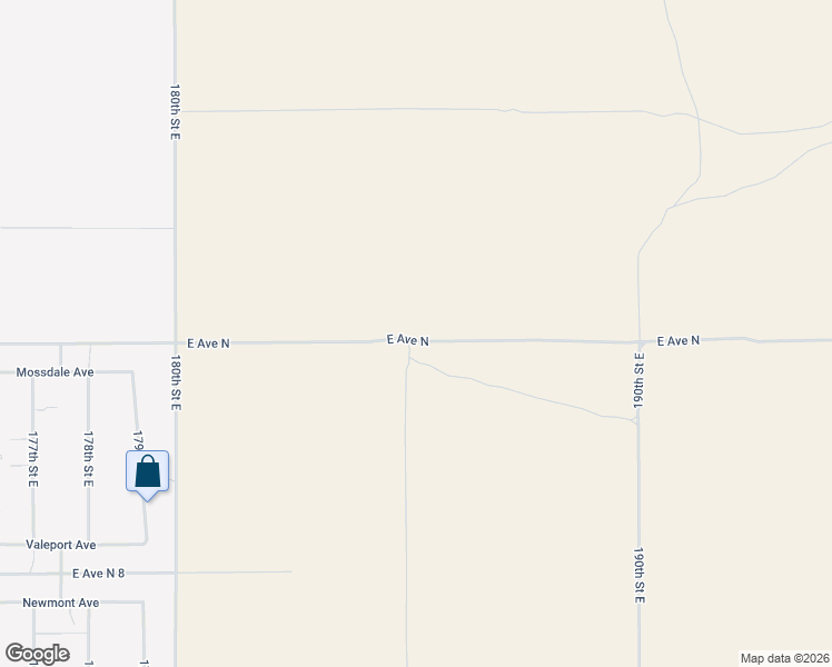 map of restaurants, bars, coffee shops, grocery stores, and more near 18500 East Avenue North in Lancaster