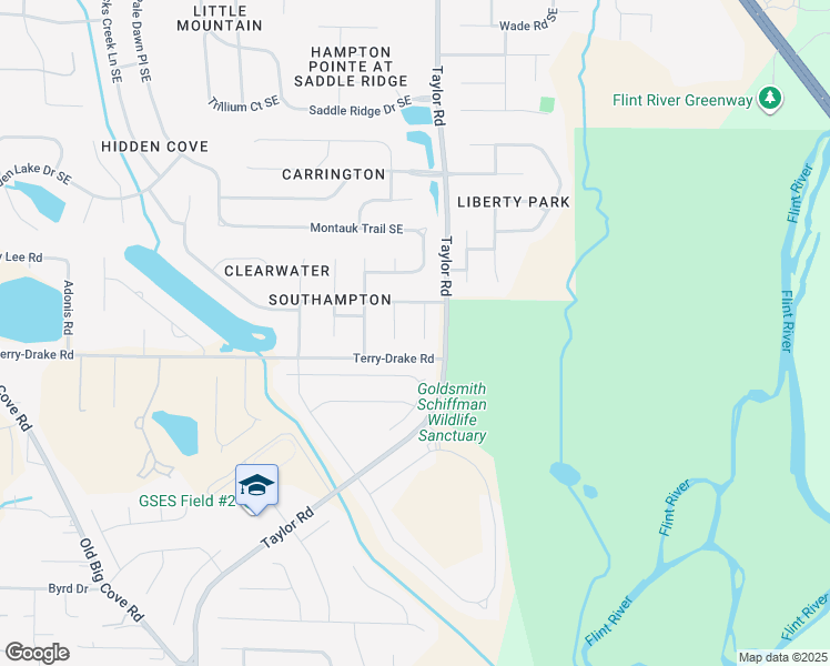 map of restaurants, bars, coffee shops, grocery stores, and more near 7106 Southeast Hayground Drive in Owens Cross Roads
