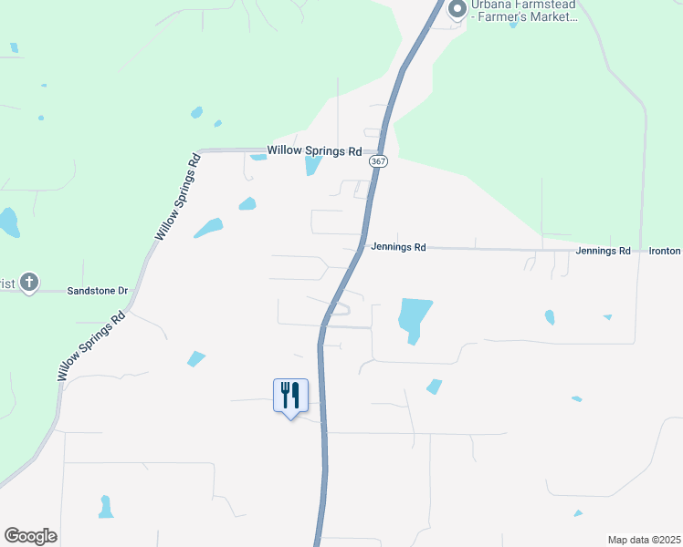 map of restaurants, bars, coffee shops, grocery stores, and more near 2908 Juarez Drive in Little Rock