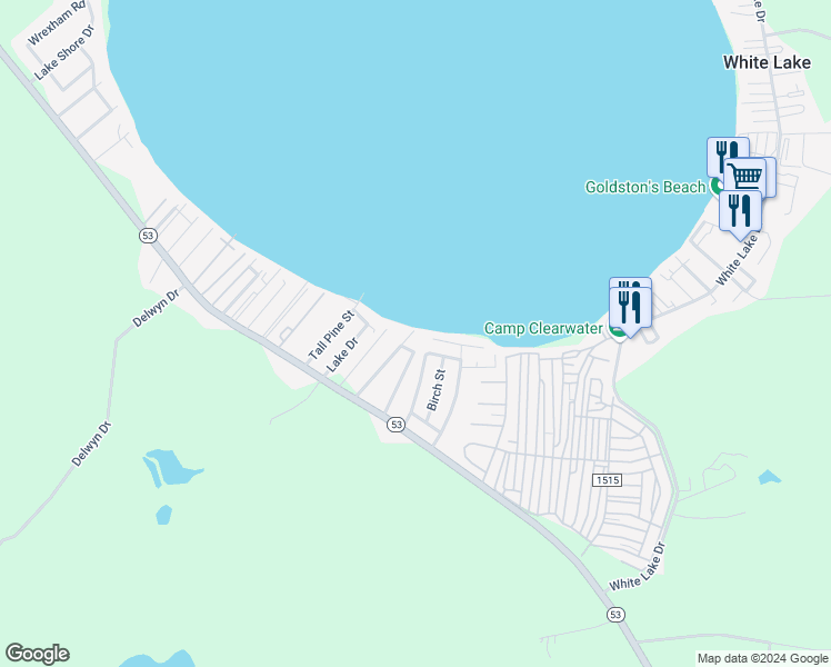 map of restaurants, bars, coffee shops, grocery stores, and more near 188 Woodbury Road in Elizabethtown