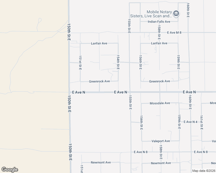map of restaurants, bars, coffee shops, grocery stores, and more near 15232 Greenrock Avenue in Lancaster
