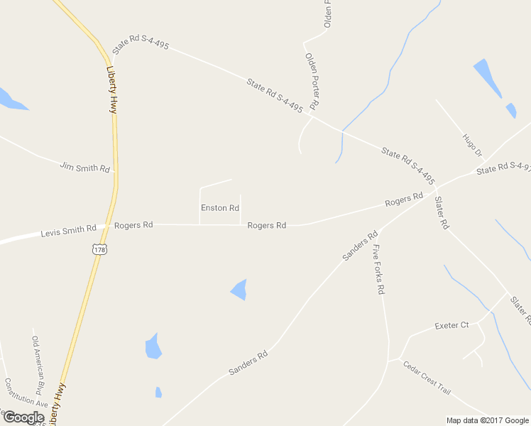 map of restaurants, bars, coffee shops, grocery stores, and more near 307 Rogers Road in Pendleton