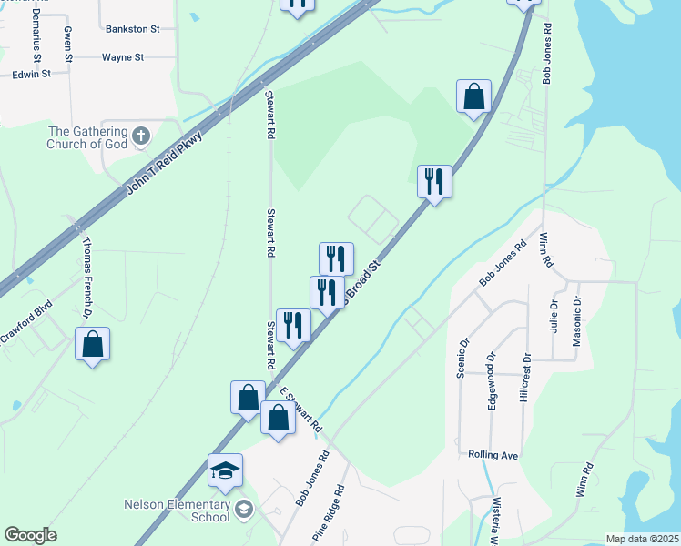 map of restaurants, bars, coffee shops, grocery stores, and more near 3012 Alabama 279 in Scottsboro