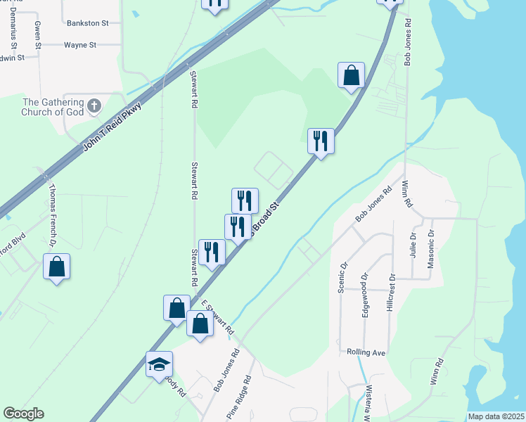 map of restaurants, bars, coffee shops, grocery stores, and more near 3012 Alabama 279 in Scottsboro