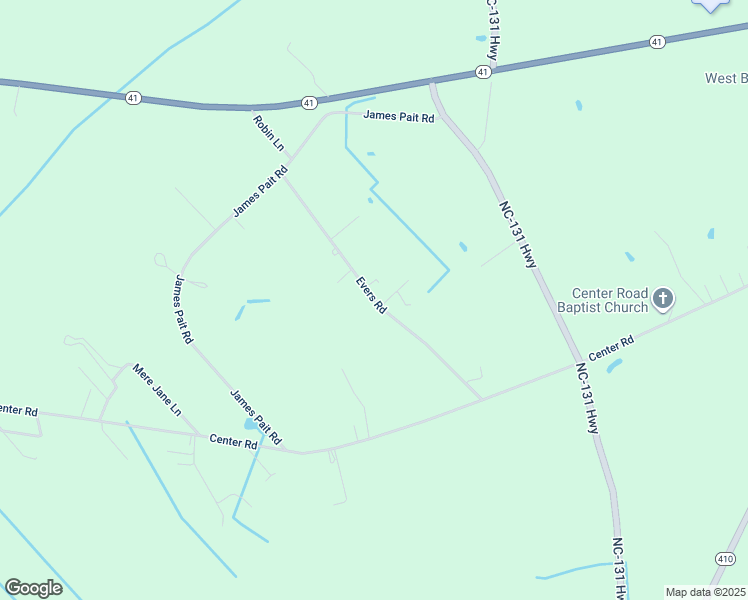 map of restaurants, bars, coffee shops, grocery stores, and more near Evers Road in Bladen County
