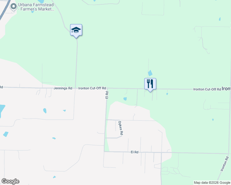 map of restaurants, bars, coffee shops, grocery stores, and more near 13400 Ironton Cut-Off Road in Little Rock