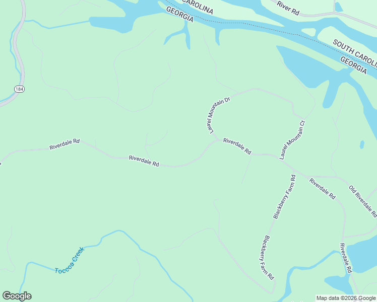 map of restaurants, bars, coffee shops, grocery stores, and more near 1397 Riverdale Road in Toccoa