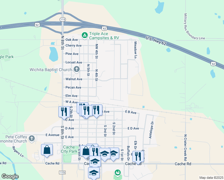 map of restaurants, bars, coffee shops, grocery stores, and more near 308 Northeast Mountain Meadow Drive in Cache