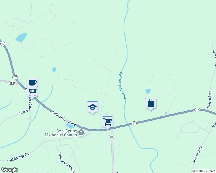 map of restaurants, bars, coffee shops, grocery stores, and more near 748 Harvest Church Road in Clarkesville