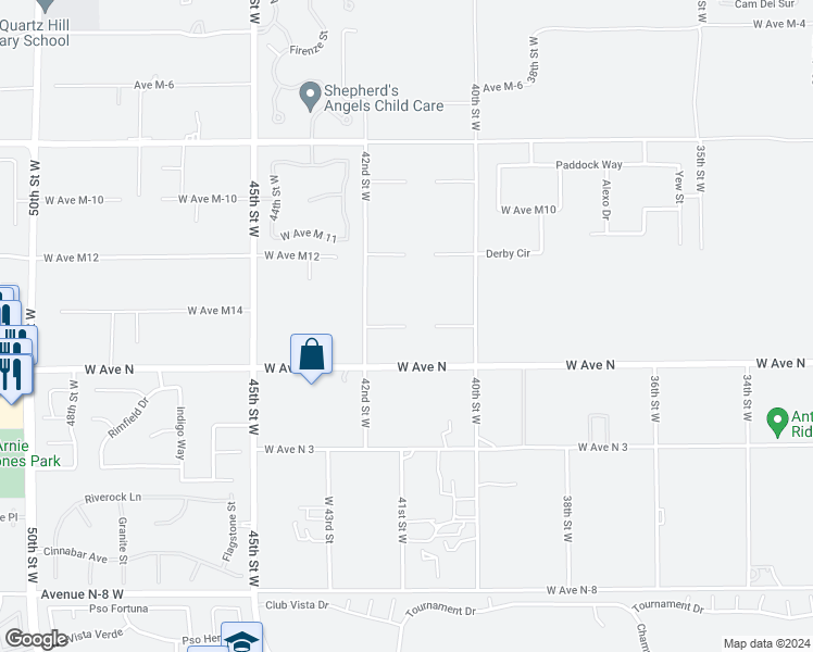 map of restaurants, bars, coffee shops, grocery stores, and more near Royale Circle in Lancaster
