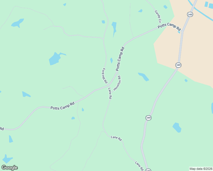 map of restaurants, bars, coffee shops, grocery stores, and more near 5212 Potts Camp Rd in Potts Camp