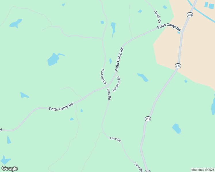 map of restaurants, bars, coffee shops, grocery stores, and more near 5217 Potts Camp Road in Potts Camp