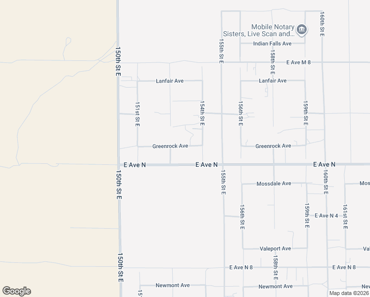 map of restaurants, bars, coffee shops, grocery stores, and more near 15232 Greenrock Avenue in Lancaster