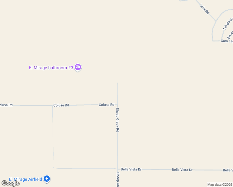 map of restaurants, bars, coffee shops, grocery stores, and more near 20650 Sheep Creek Road in El Mirage