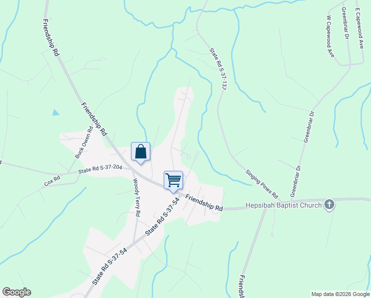 map of restaurants, bars, coffee shops, grocery stores, and more near 120 Yellow Jasmine Drive in Seneca