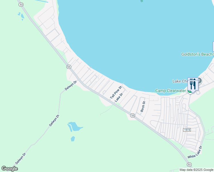 map of restaurants, bars, coffee shops, grocery stores, and more near 111 Lake Place Condo Drive in Elizabethtown
