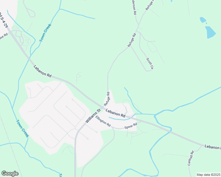 map of restaurants, bars, coffee shops, grocery stores, and more near 1616 Refuge Road in Pendleton