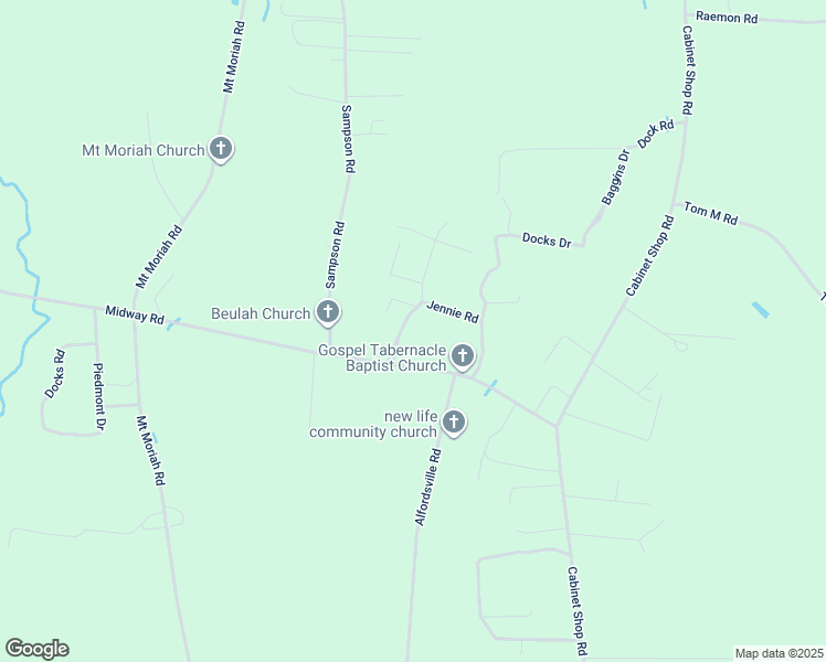 map of restaurants, bars, coffee shops, grocery stores, and more near 390 Midway Road in Rowland