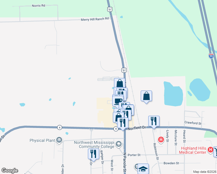 map of restaurants, bars, coffee shops, grocery stores, and more near 200 Moore Avenue in Coldwater