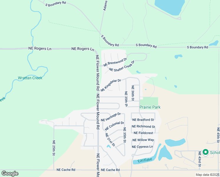 map of restaurants, bars, coffee shops, grocery stores, and more near 3104 Northeast Kingsbriar Circle in Lawton