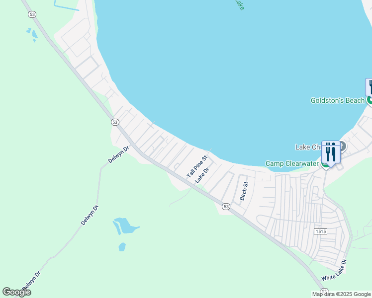 map of restaurants, bars, coffee shops, grocery stores, and more near 215 Lake Place Condo Drive in Elizabethtown