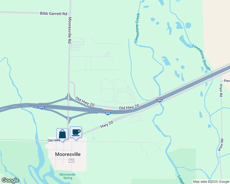 map of restaurants, bars, coffee shops, grocery stores, and more near 102 Crimson Rose Drive in Tanner