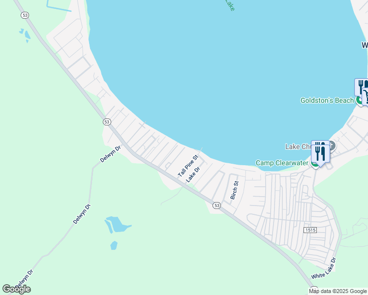 map of restaurants, bars, coffee shops, grocery stores, and more near 155 Precious Memories Lane in Elizabethtown