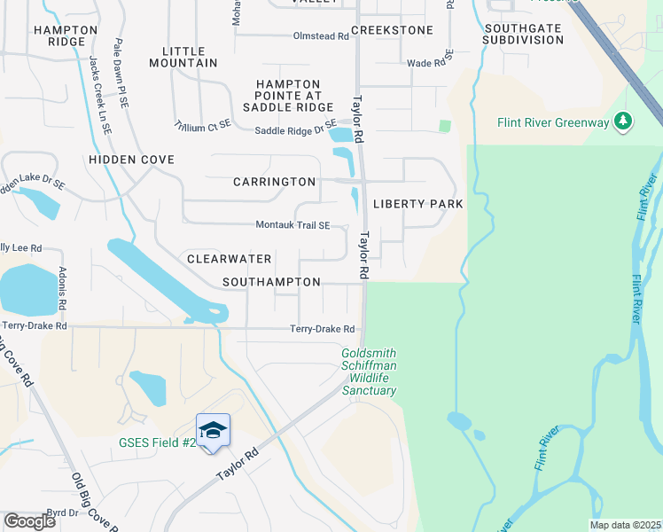 map of restaurants, bars, coffee shops, grocery stores, and more near 4908 Montauk Trail Southeast in Owens Cross Roads