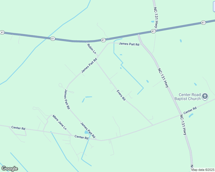 map of restaurants, bars, coffee shops, grocery stores, and more near 513 Evers Road in Bladenboro