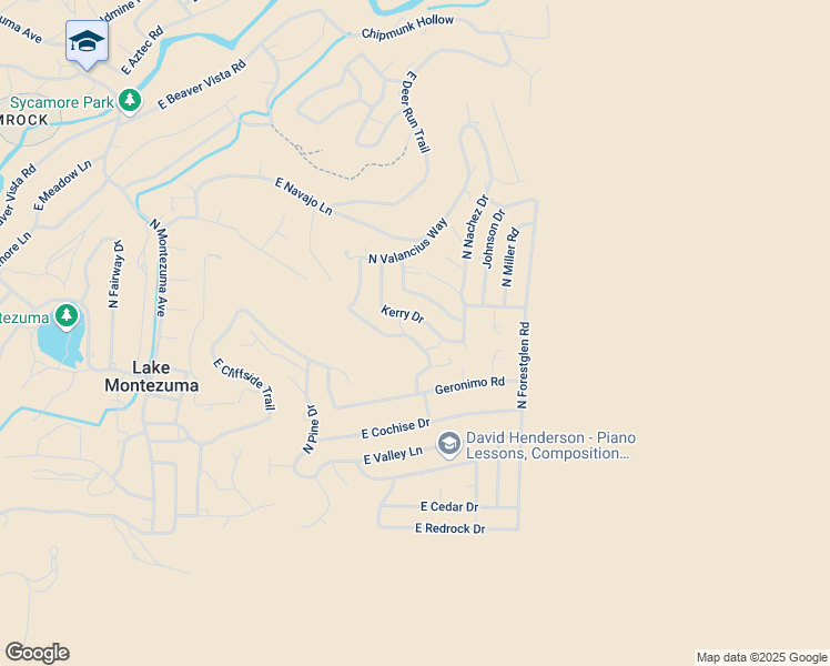 map of restaurants, bars, coffee shops, grocery stores, and more near 4421 North Valancius Way in Lake Montezuma