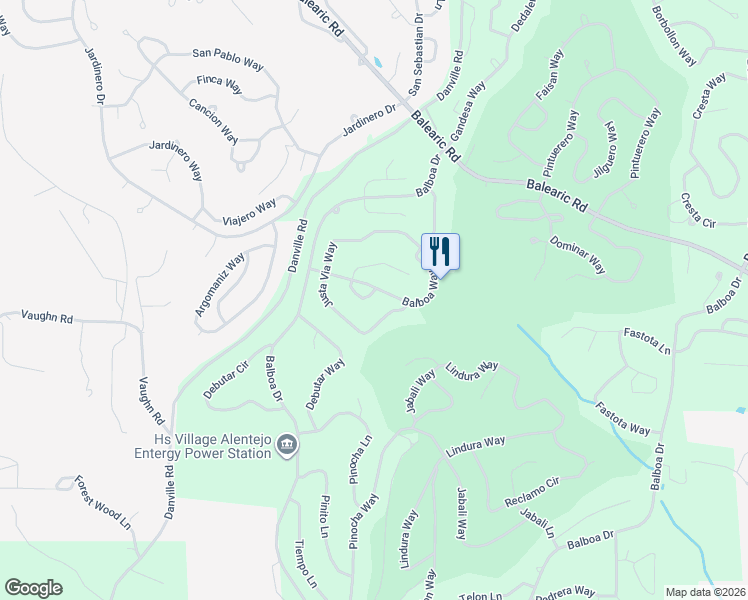map of restaurants, bars, coffee shops, grocery stores, and more near 4 Balboa Circle in Hot Springs