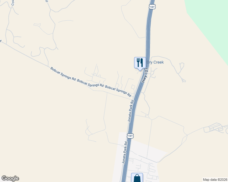 map of restaurants, bars, coffee shops, grocery stores, and more near Bobcat Springs Road in Buellton