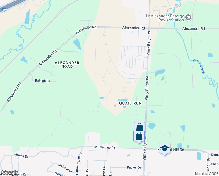 map of restaurants, bars, coffee shops, grocery stores, and more near 13254 Pleasant Hill Road in Alexander
