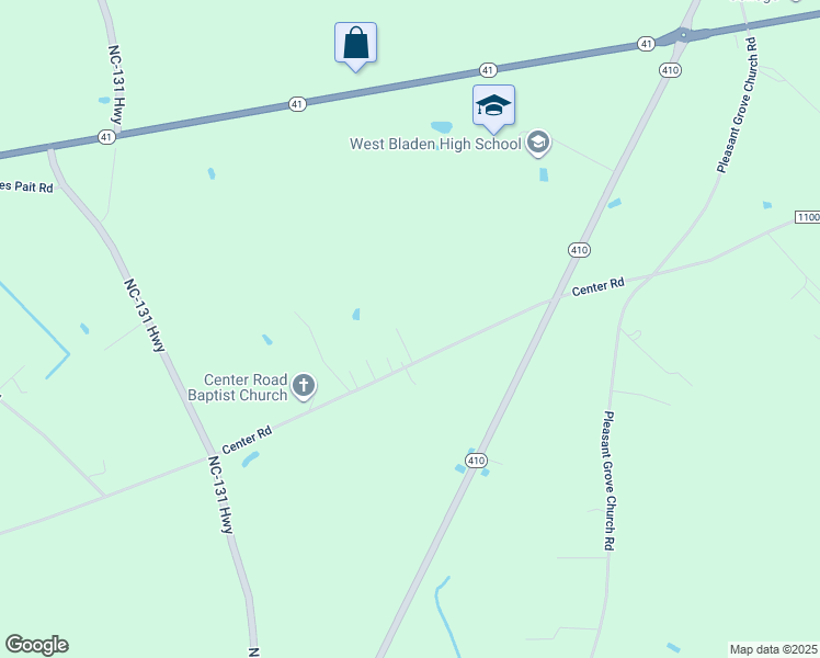 map of restaurants, bars, coffee shops, grocery stores, and more near 66 Avery Avenue in Bladenboro