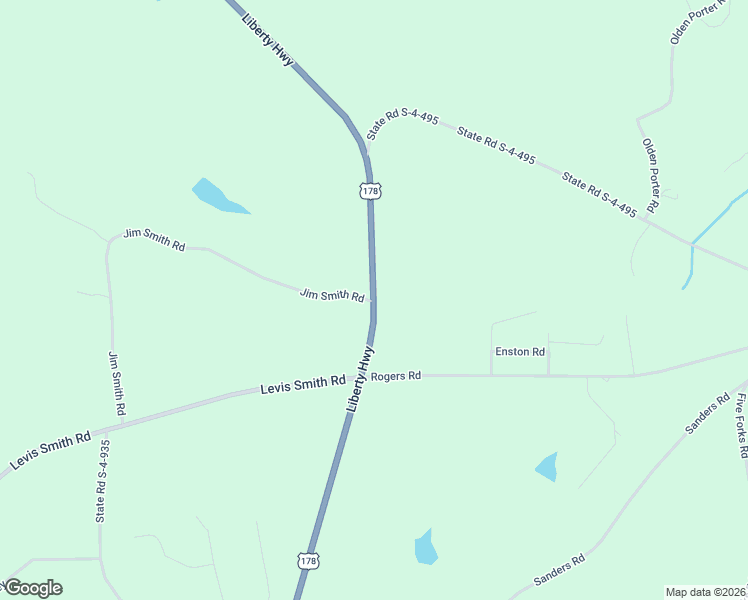 map of restaurants, bars, coffee shops, grocery stores, and more near 5916 Liberty Highway in Pendleton