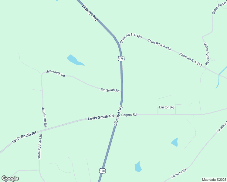 map of restaurants, bars, coffee shops, grocery stores, and more near 5916 Liberty Highway in Pendleton