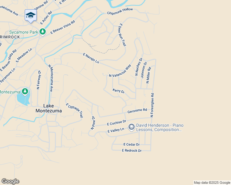 map of restaurants, bars, coffee shops, grocery stores, and more near 4421 North Valancius Way in Lake Montezuma