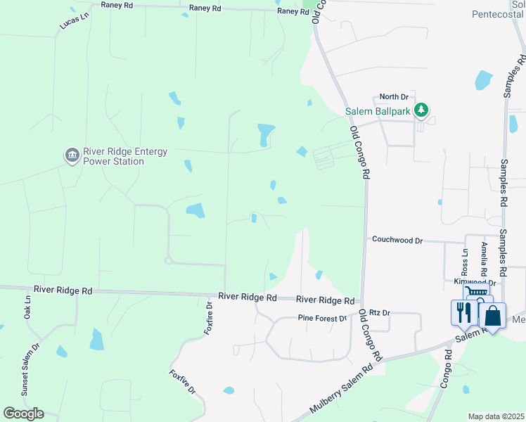 map of restaurants, bars, coffee shops, grocery stores, and more near 7506 Concord Lane in Benton
