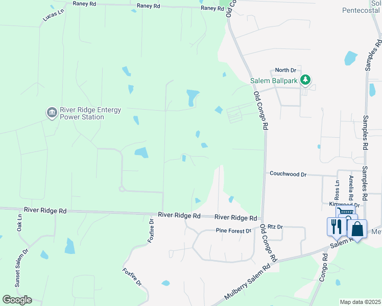 map of restaurants, bars, coffee shops, grocery stores, and more near 7506 Concord Lane in Benton