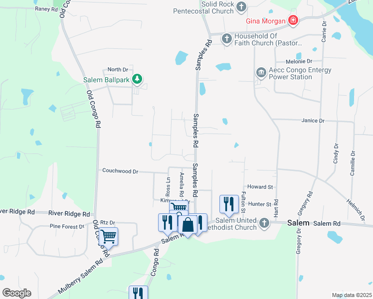 map of restaurants, bars, coffee shops, grocery stores, and more near 1024 Essex Drive in Benton