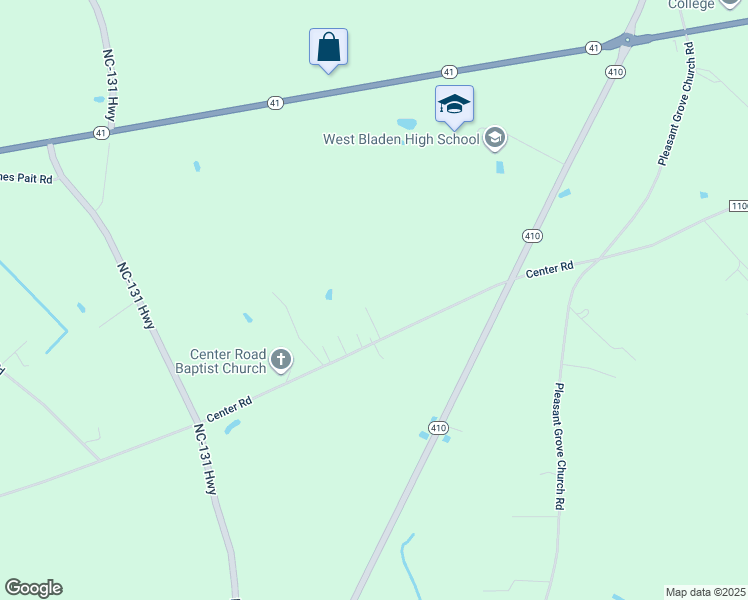map of restaurants, bars, coffee shops, grocery stores, and more near 78 Avery Avenue in Bladenboro