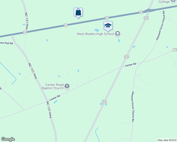 map of restaurants, bars, coffee shops, grocery stores, and more near 78 Avery Avenue in Bladenboro