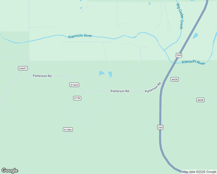 map of restaurants, bars, coffee shops, grocery stores, and more near 61197 Rocky Road in Hodgen