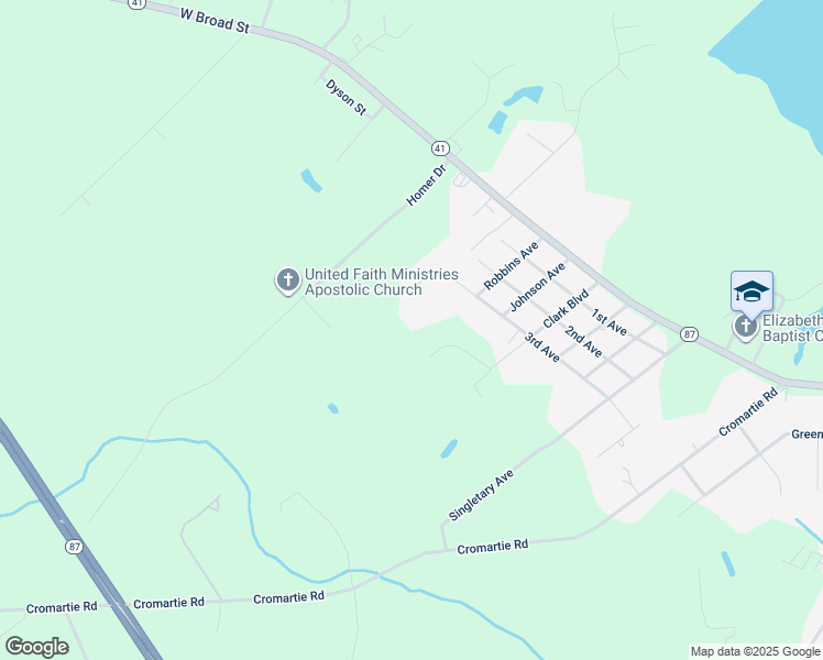 map of restaurants, bars, coffee shops, grocery stores, and more near in Riegelwood
