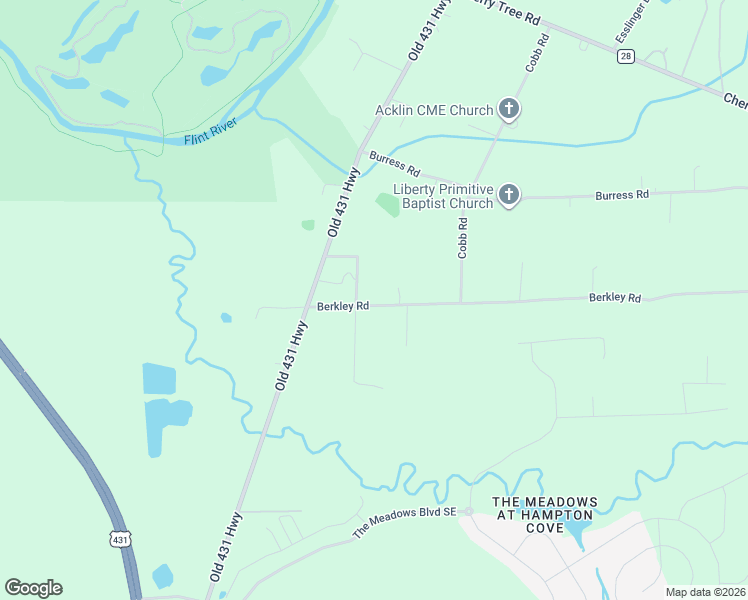 map of restaurants, bars, coffee shops, grocery stores, and more near 167 Berkley Road in Gurley