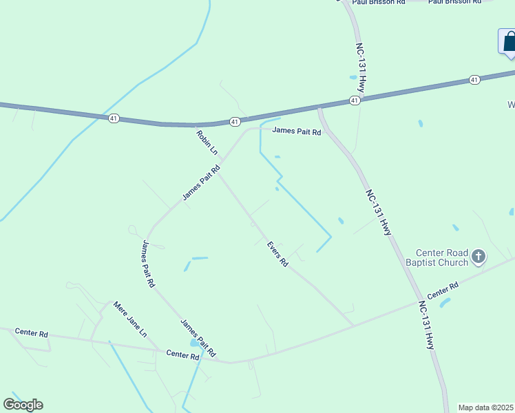 map of restaurants, bars, coffee shops, grocery stores, and more near Evers Road in Bladen County