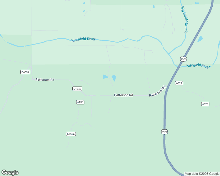map of restaurants, bars, coffee shops, grocery stores, and more near 61197 Rocky Road in Hodgen